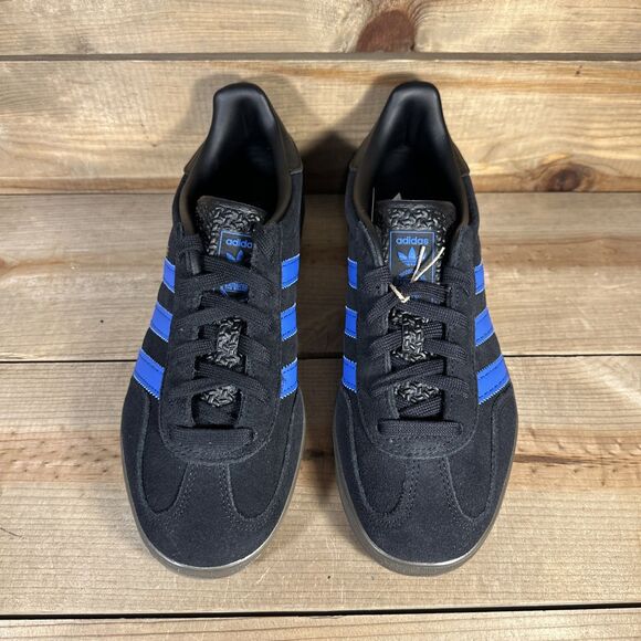 NEW Mens Size 7 - Adidas Gazelle Indoor “Black Blue Gum” Low Top Sneakers JQ2692 main image 4